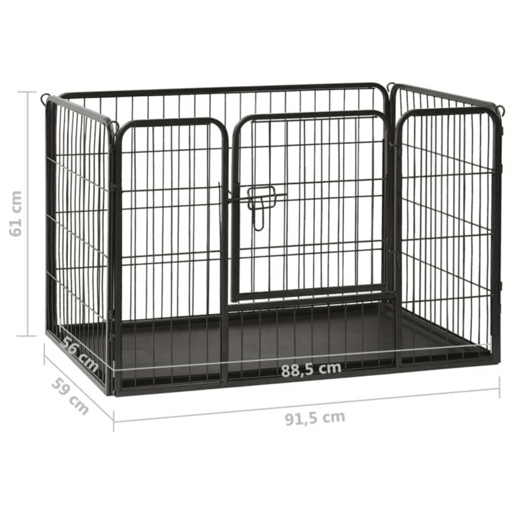 Welpenlaufstall Stahl 91,5X59X61 Cm