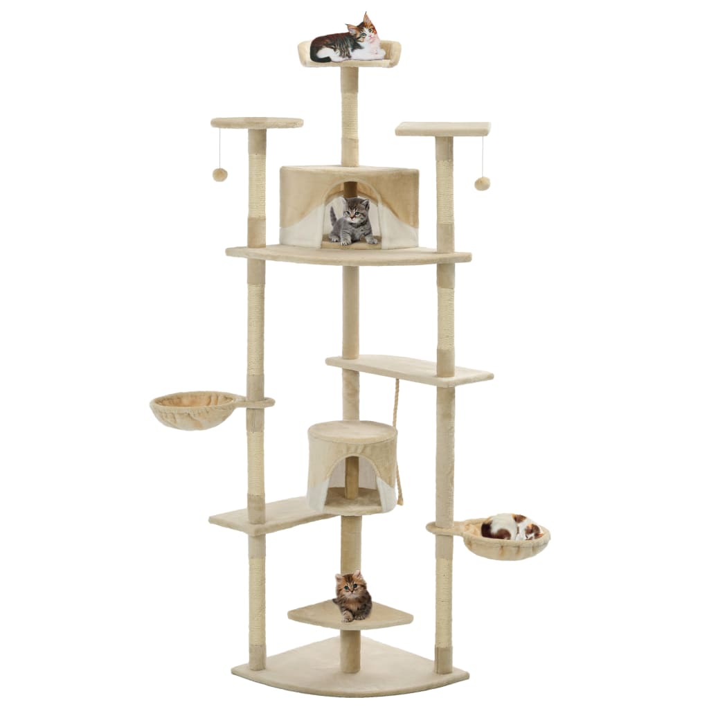 Katzen-Kratzbaum Mit Sisal-Kratzsäulen