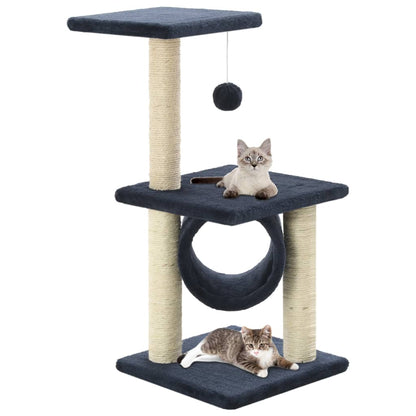 Katzen-Kratzbaum Sisal Beige Pfoten-Aufdruck