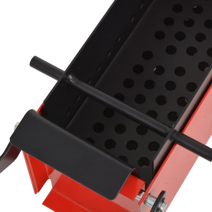 Papierbrikettpresse Stahl 34X14X14 Cm Schwarz Und Rot