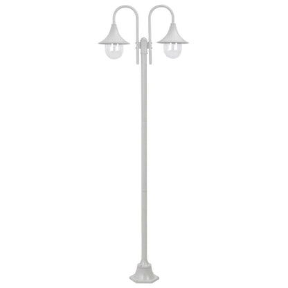 Garten-Pollerleuchte E27 220 Cm Aluminium 2-Laterne Bronze