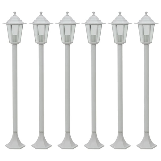 Garten-Pollerleuchte 6 Stk. E27 110 Cm Aluminium