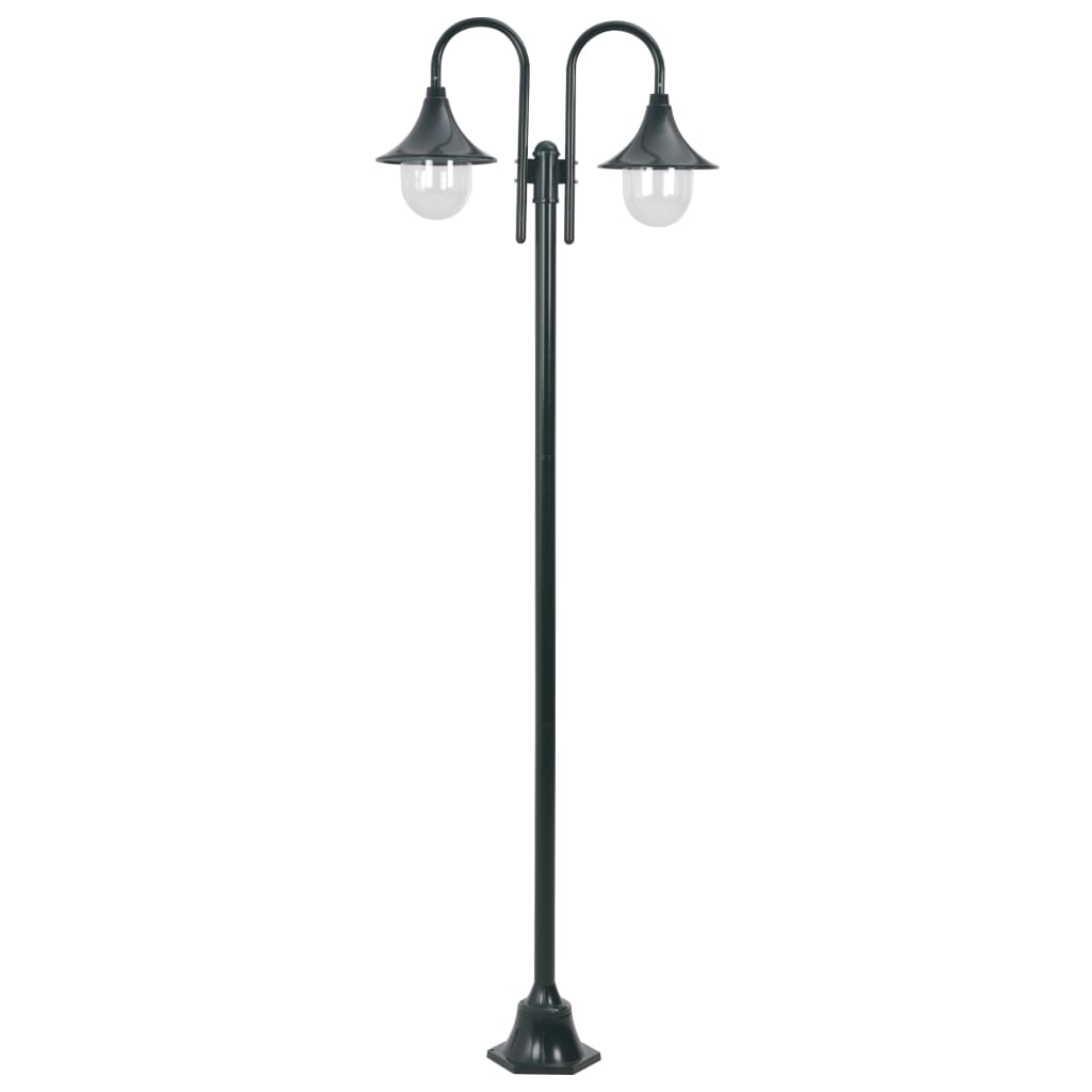 Garten-Pollerleuchte E27 220 Cm Aluminium 2-Laterne Bronze