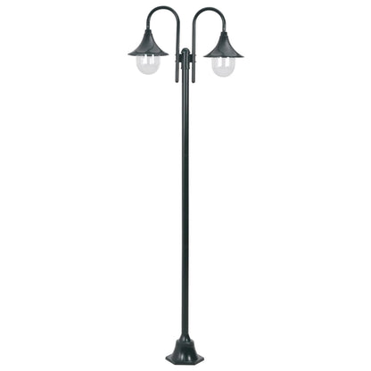 Garten-Pollerleuchte E27 220 Cm Aluminium 2-Laterne Bronze