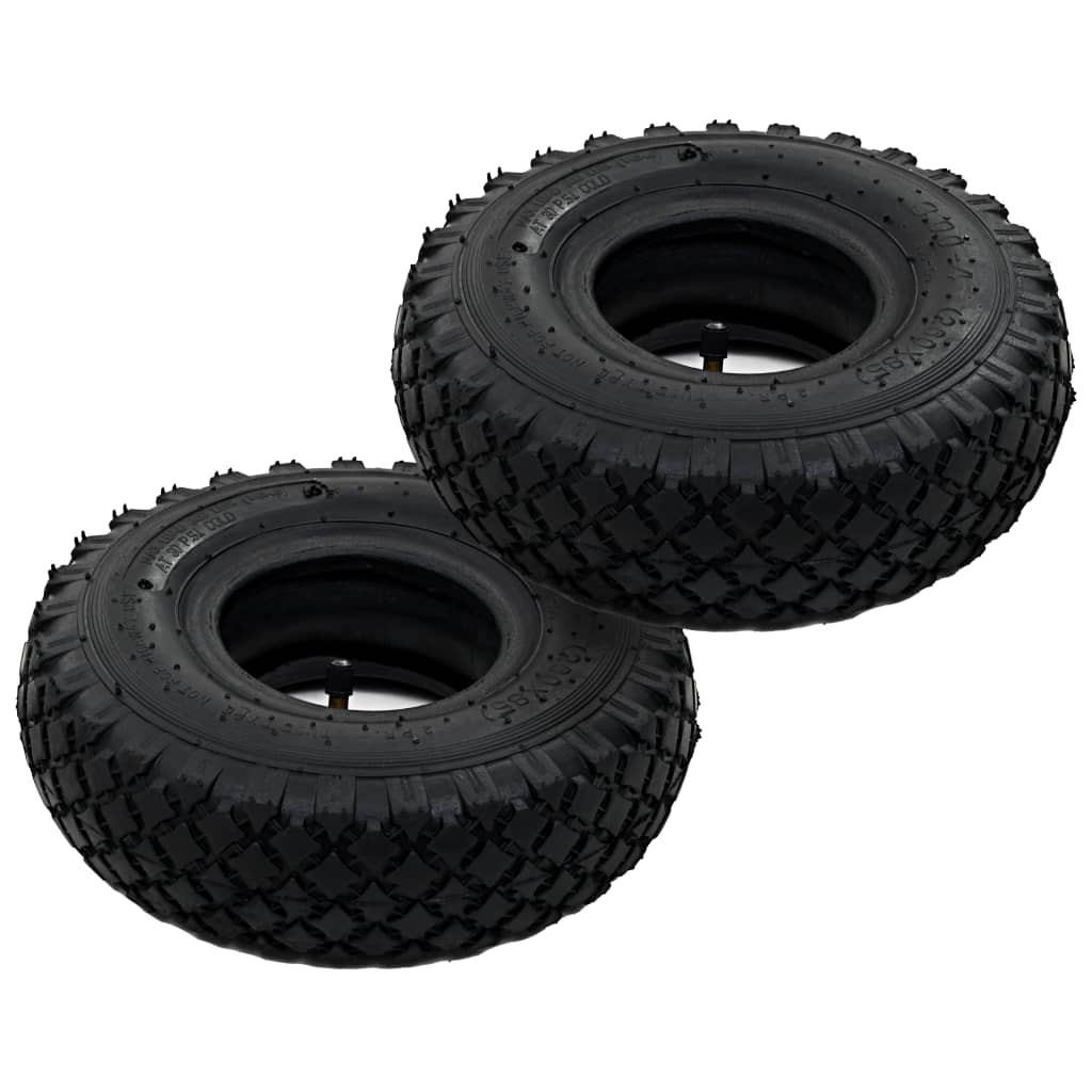 2 Reifen 2 Schläuche 3,00 - 4 260 X 85 Für Sackkarren Gummi