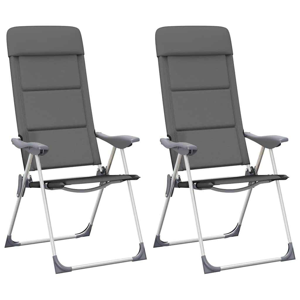 Campingstuhl 2 Stk. 58 X 69 X 111 Cm Aluminium