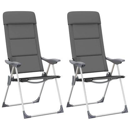 Campingstuhl 2 Stk. 58 X 69 X 111 Cm Aluminium