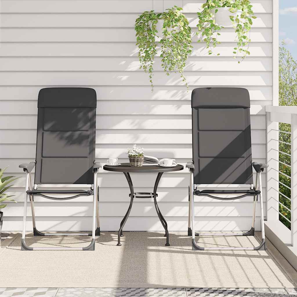 Campingstuhl 2 Stk. 58 X 69 X 111 Cm Aluminium