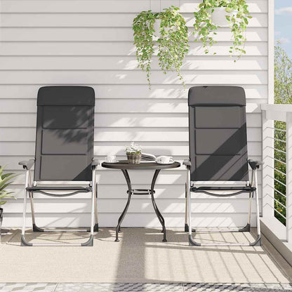 Campingstuhl 2 Stk. 58 X 69 X 111 Cm Aluminium