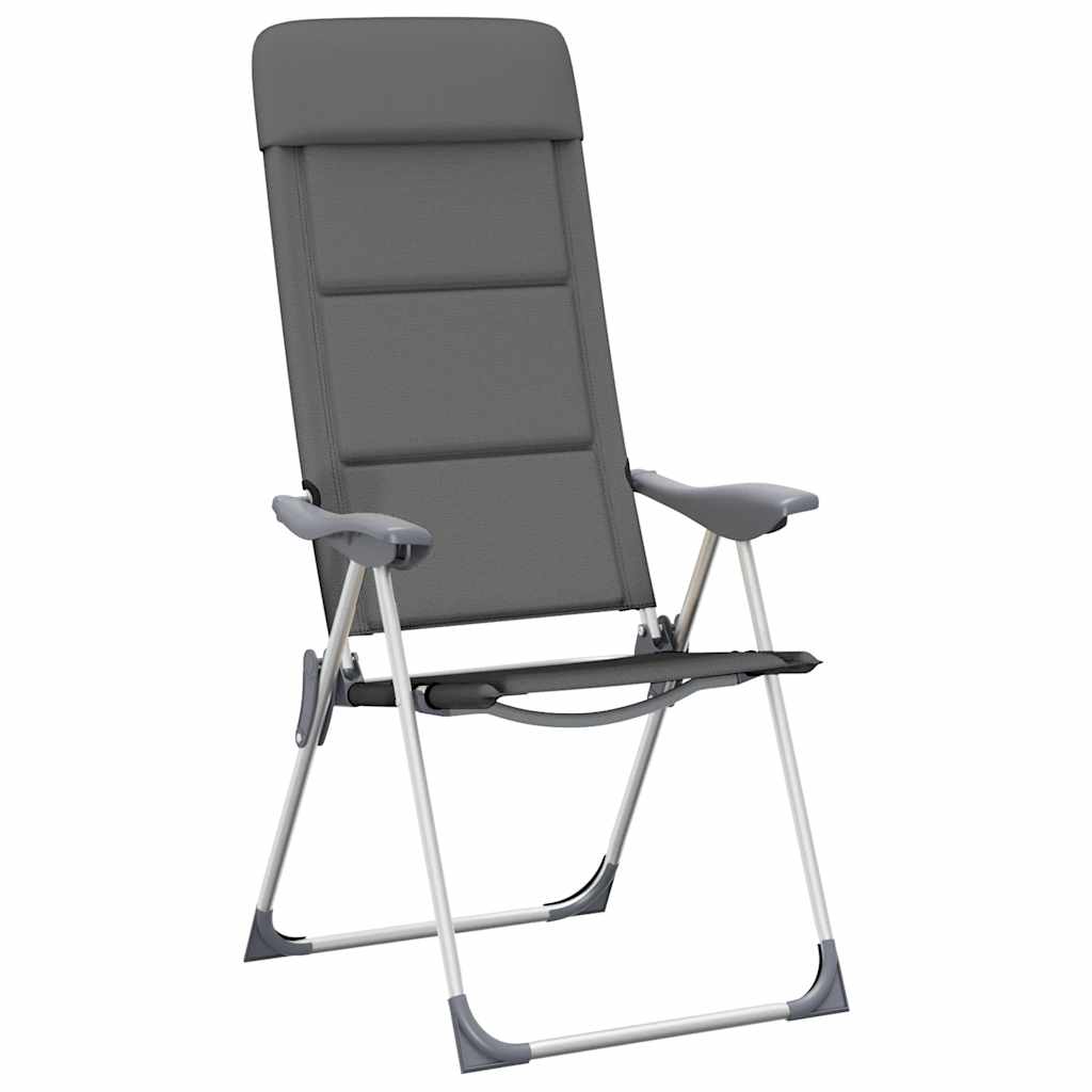 Campingstuhl 2 Stk. 58 X 69 X 111 Cm Aluminium