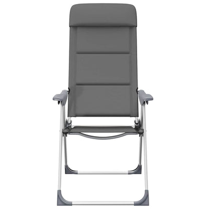 Campingstuhl 2 Stk. 58 X 69 X 111 Cm Aluminium