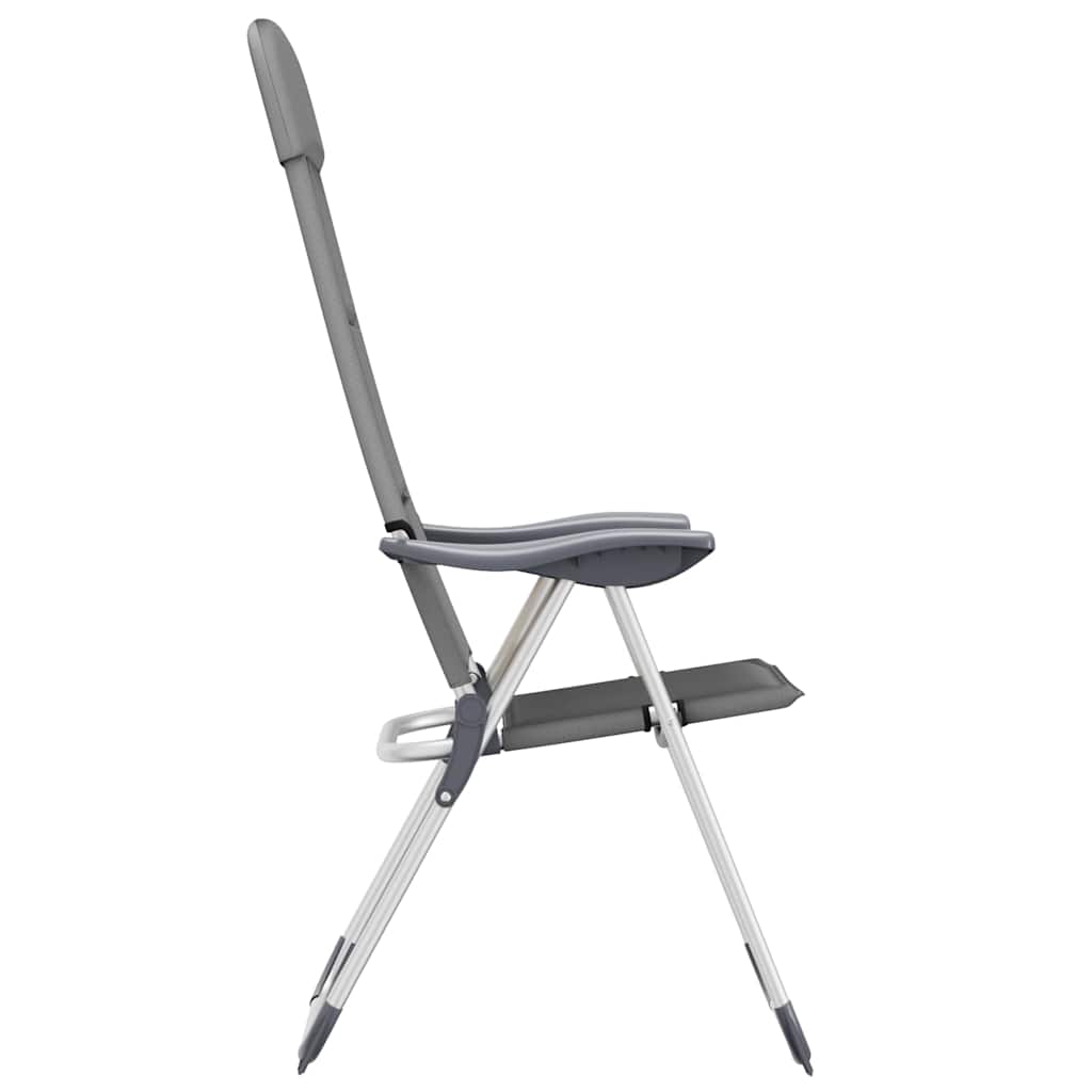 Campingstuhl 2 Stk. 58 X 69 X 111 Cm Aluminium