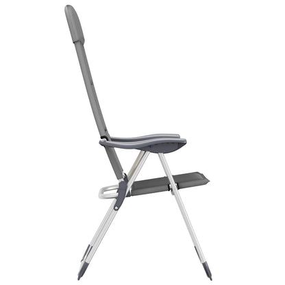 Campingstuhl 2 Stk. 58 X 69 X 111 Cm Aluminium