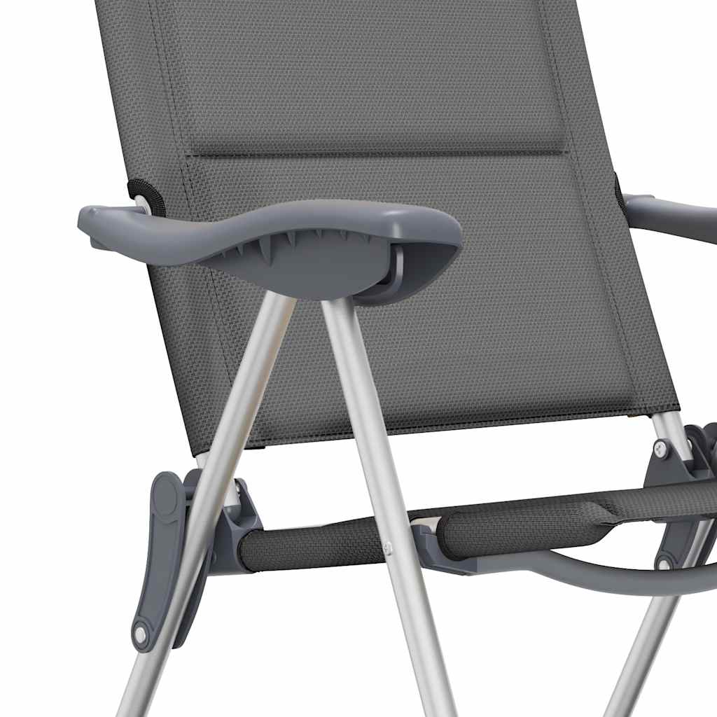Campingstuhl 2 Stk. 58 X 69 X 111 Cm Aluminium