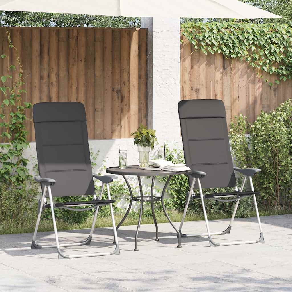 Campingstuhl 2 Stk. 58 X 69 X 111 Cm Aluminium