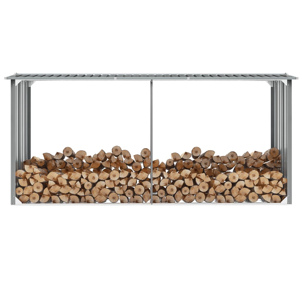 Brennholzlager Verzinkter Stahl 330 X 92 X 153 Cm