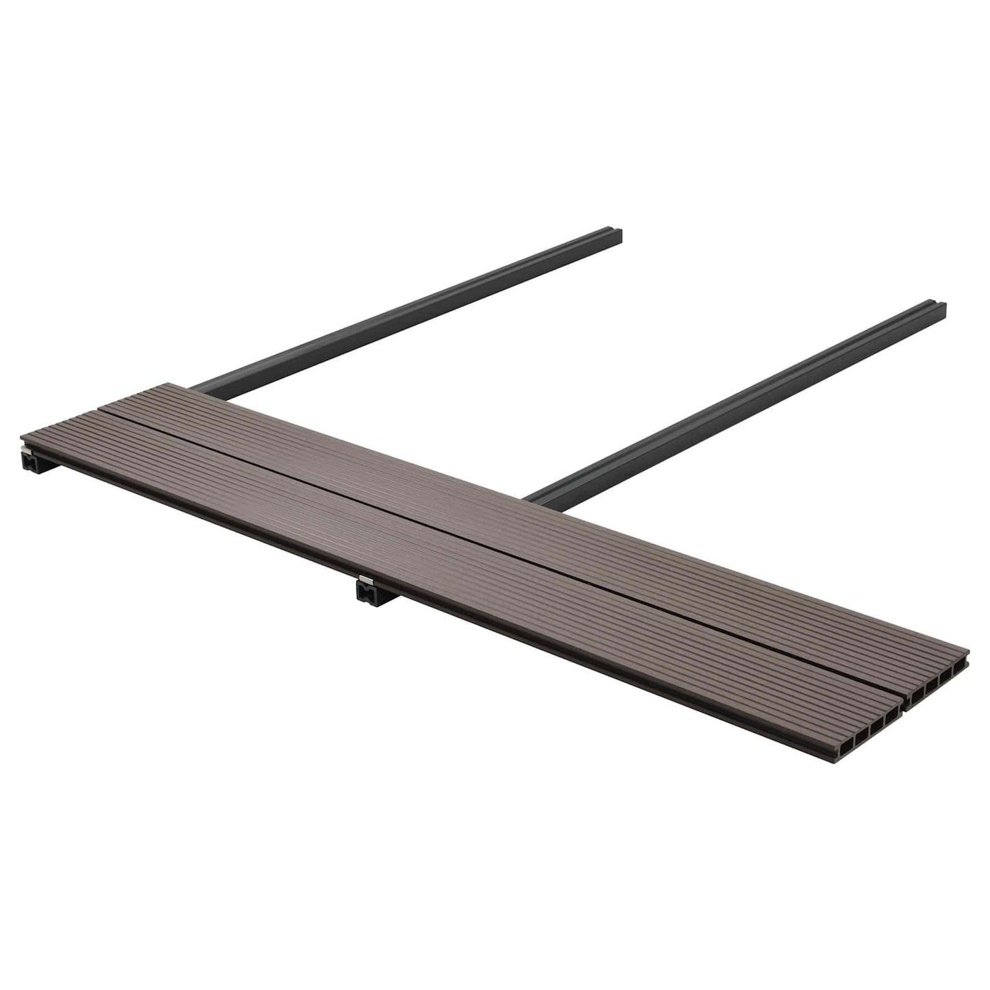Terrassendiele 4 Pcs Dunkelbraun Wpc