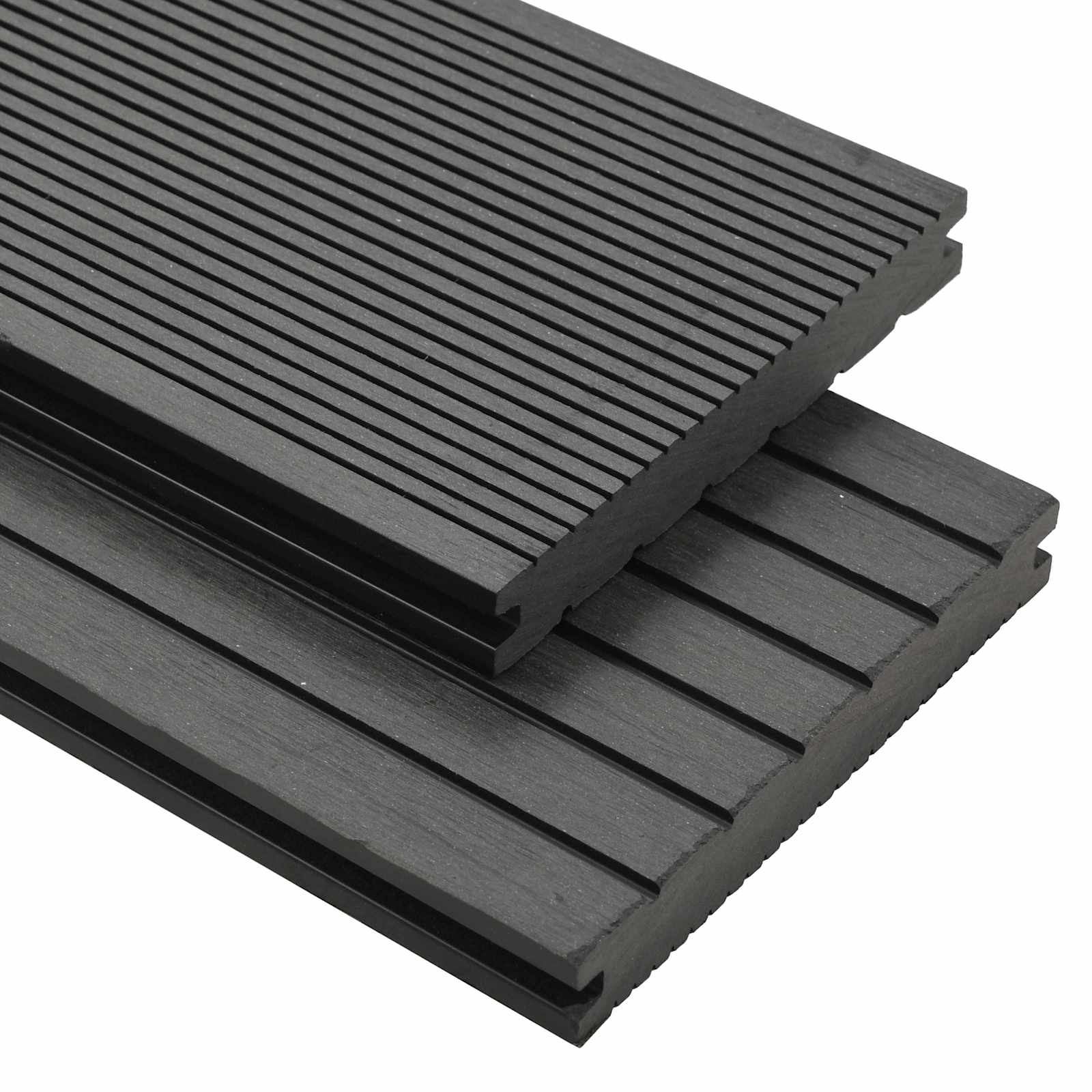 Terrassendiele 6 Pcs Grau Wpc