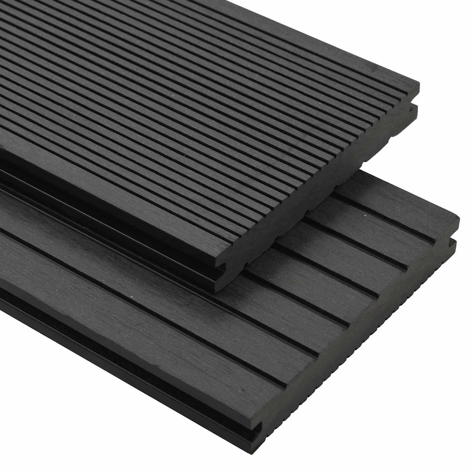 Terrassendiele 6 Pcs Schwarz Wpc