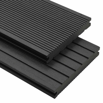 Terrassendiele 6 Pcs Schwarz Wpc