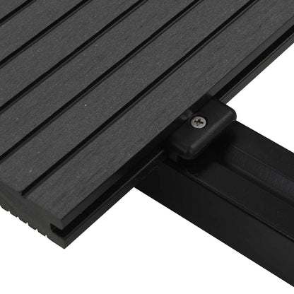 Terrassendiele 6 Pcs Schwarz Wpc