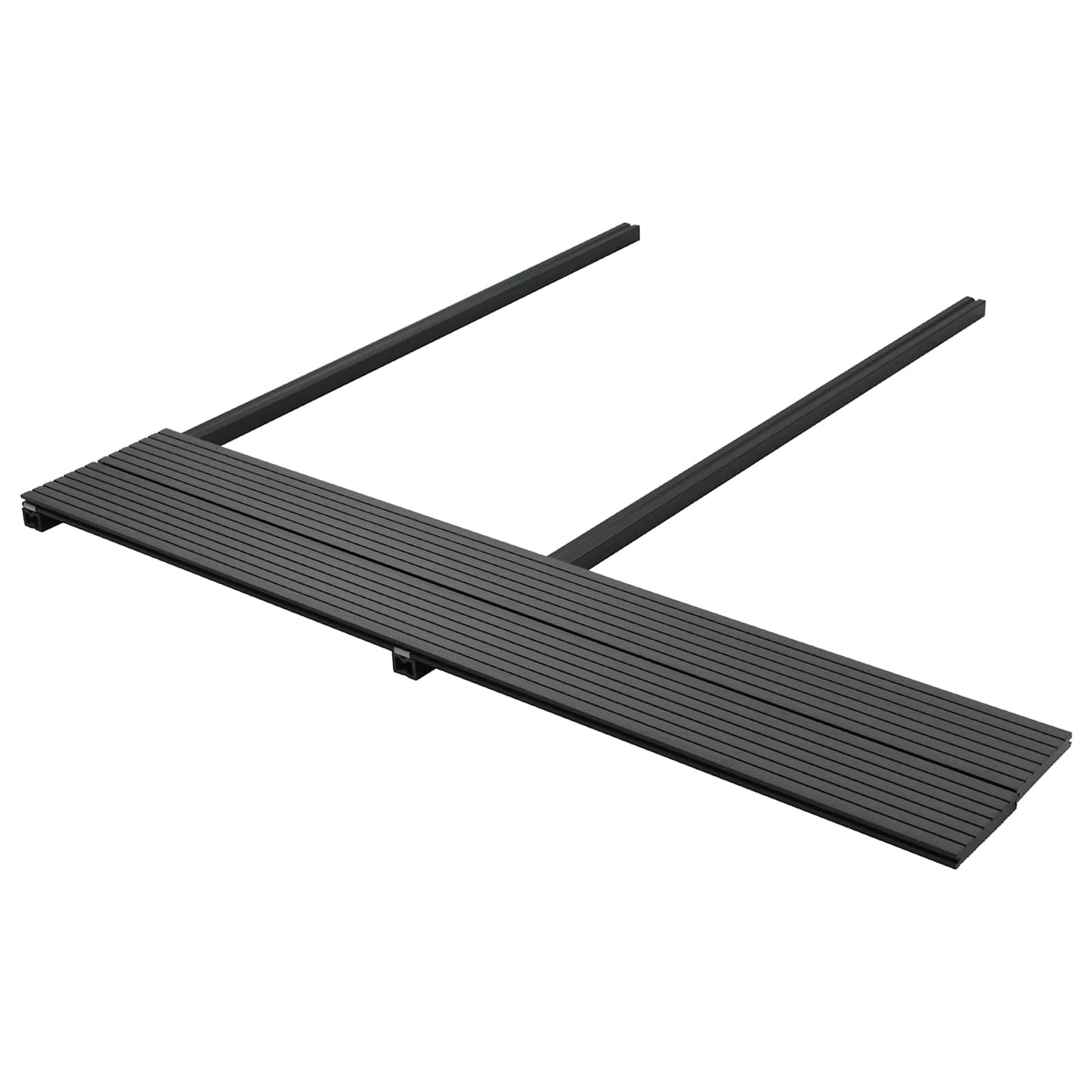 Terrassendiele 6 Pcs Schwarz Wpc