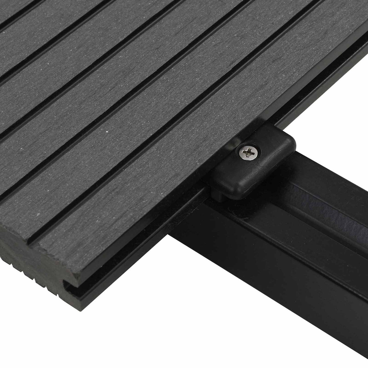 Terrassendiele 4 Pcs Grau Wpc