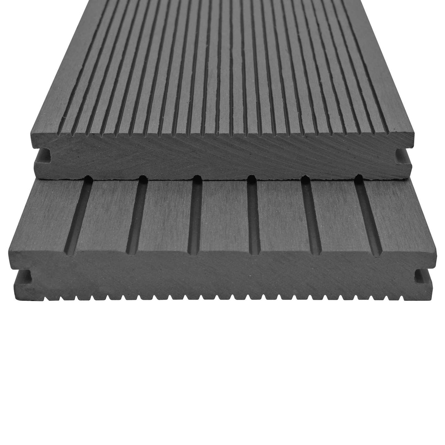 Terrassendiele 4 Pcs Grau Wpc