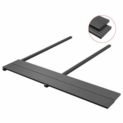 Terrassendiele 4 Pcs Grau Wpc