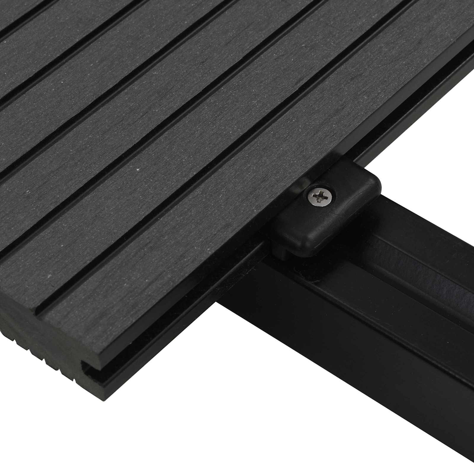 Terrassendiele 4 Pcs Schwarz Wpc