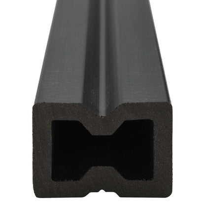 Terrassendiele 4 Pcs Schwarz Wpc