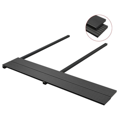 Terrassendiele 4 Pcs Schwarz Wpc