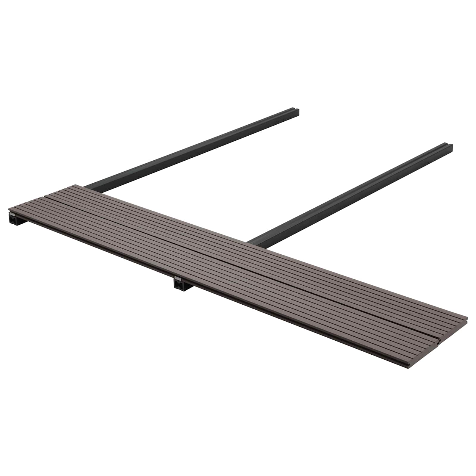 Terrassendiele 4 Pcs Dunkelbraun Wpc