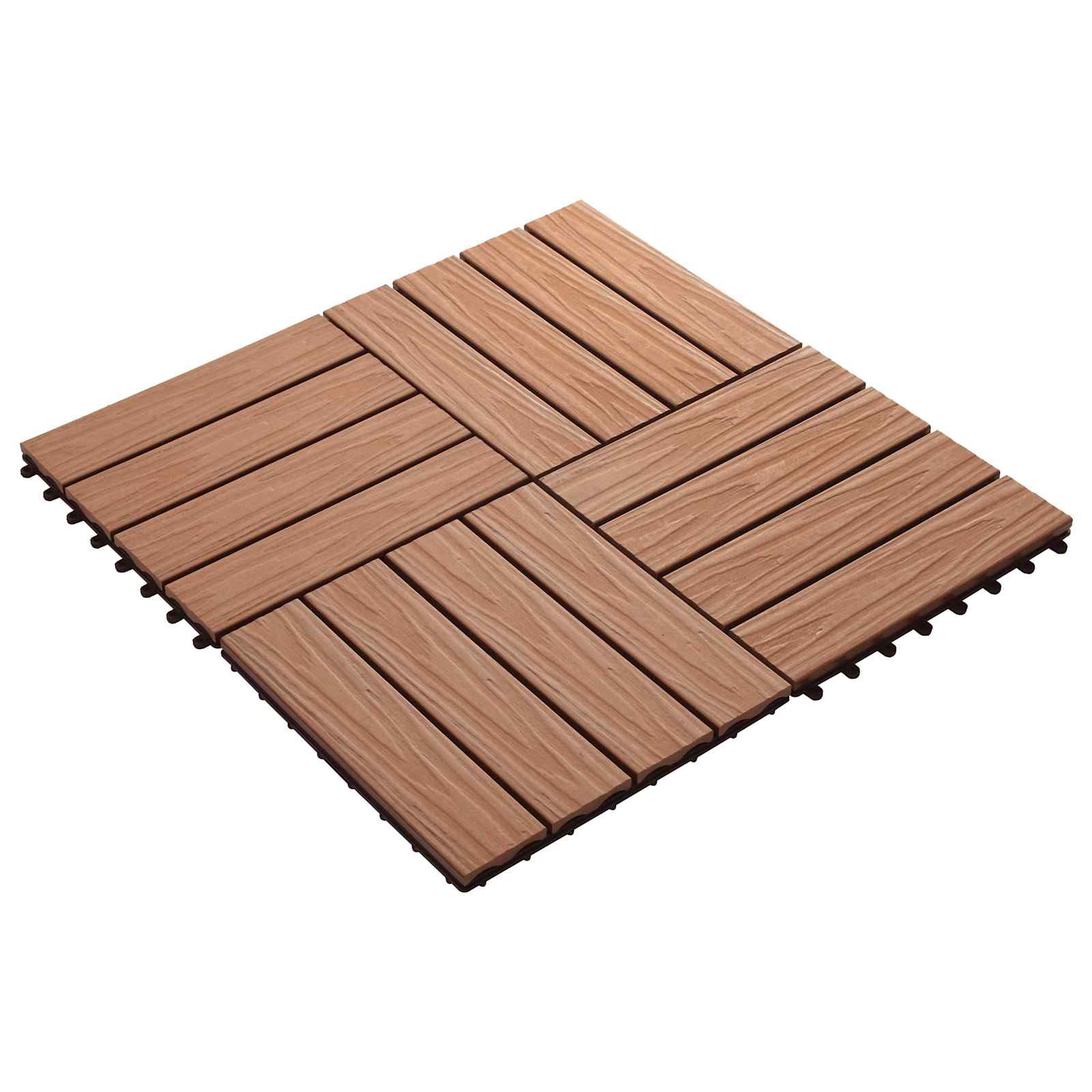 Terrassenfliese 3D-Design 11 Pcs 30 X 30 Cm Wpc