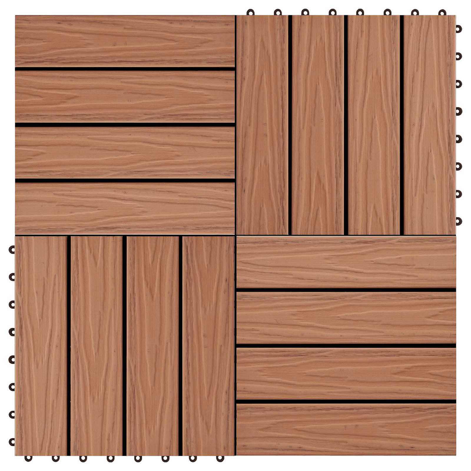 Terrassenfliese 3D-Design 11 Pcs 30 X 30 Cm Wpc