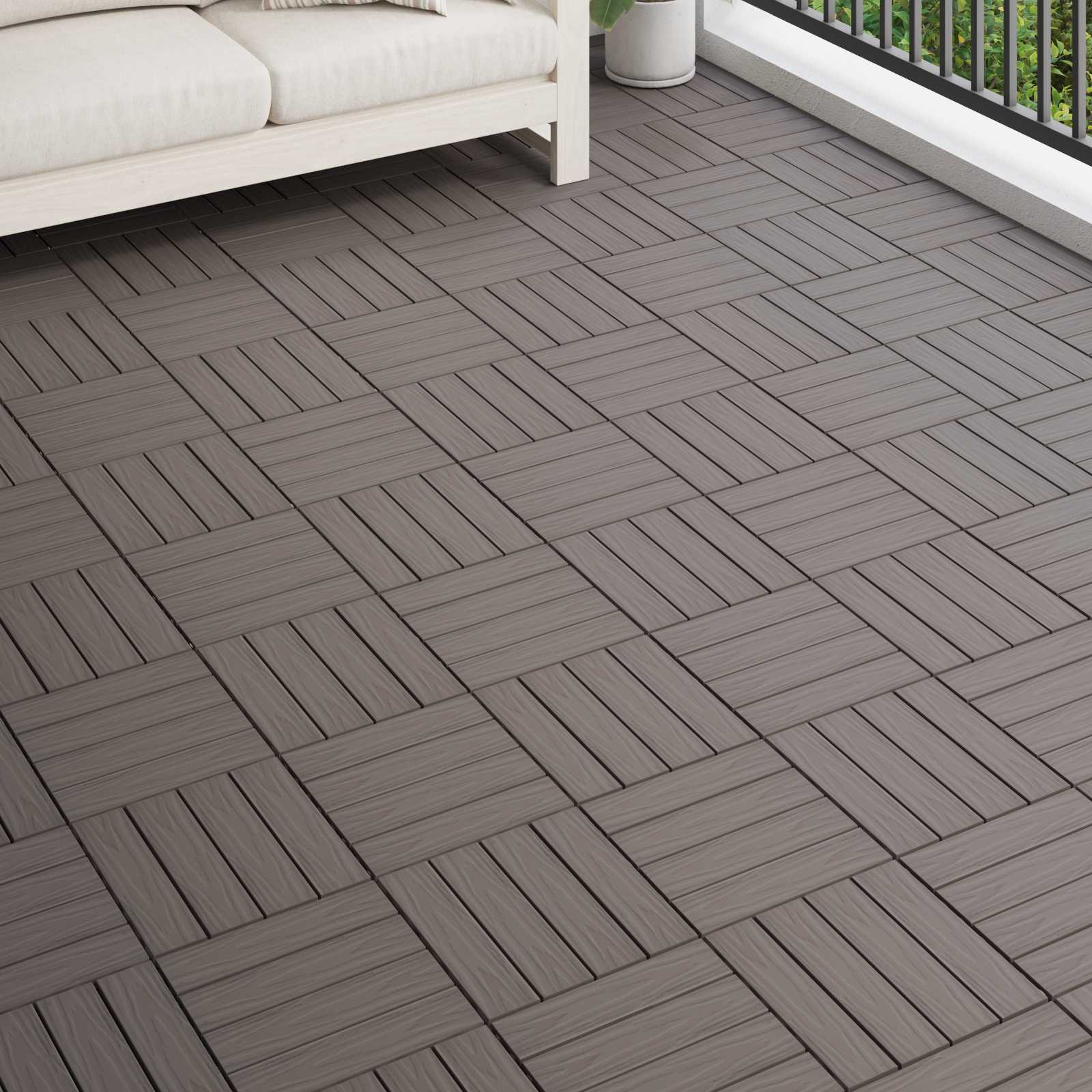 Terrassenfliese 3D-Design 11 Pcs 30 X 30 Cm Wpc