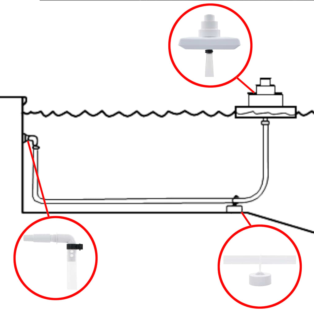 13-Tlg. Griechischer Pool-Springbrunnen Weiß