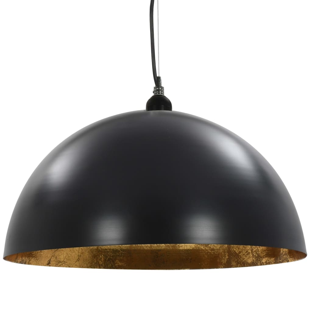 Deckenleuchten 2 Stk. Schwarz Und Gold Halbkugelförmig 50Cm E27