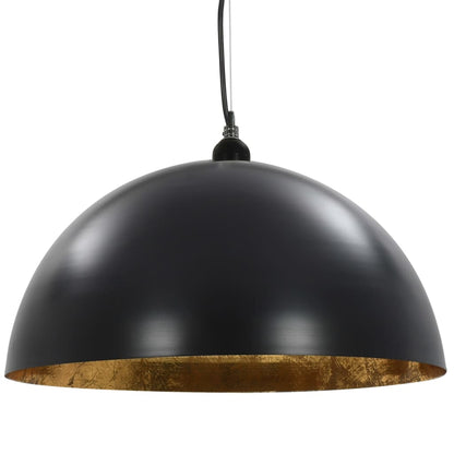 Deckenleuchten 2 Stk. Schwarz Und Gold Halbkugelförmig 50Cm E27