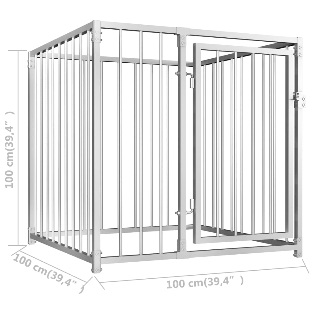 Outdoor-Hundezwinger 100×100×100 Cm