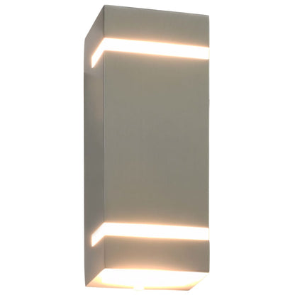 Außenwandleuchten 2 Stk. 35 W N Rechteckig Silber