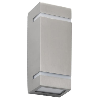 Außenwandleuchten 2 Stk. 35 W N Rechteckig Silber