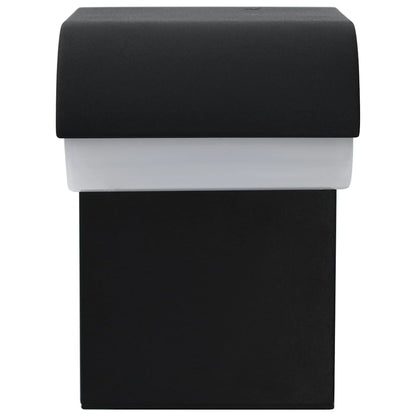 Außenwandleuchte Led 9 W Schwarz Oval Silber