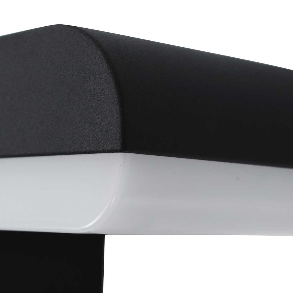 Außenwandleuchte Led 9 W Schwarz Oval Silber
