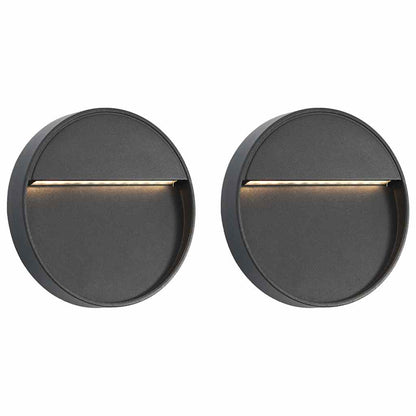 Außenwandleuchten 2 Stk. Led 3W Schwarz