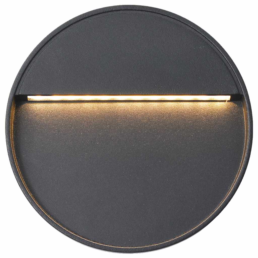 Außenwandleuchten 2 Stk. Led 3W Schwarz