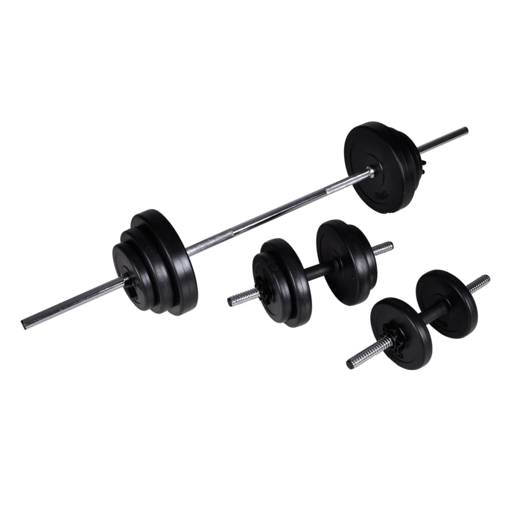 Langhantel +2 Kurzhantelset 30,5Kg