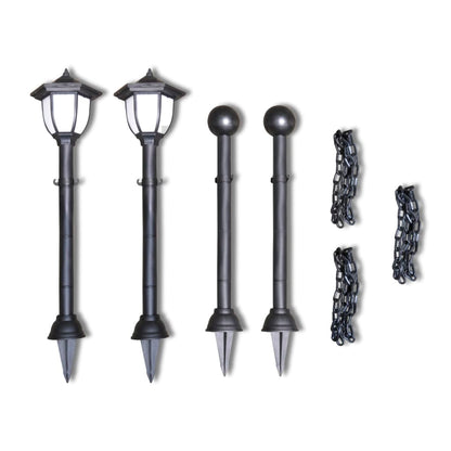 2X Led Lampe Solarleuchte Außenlampe Gartenleuchte Laterne
