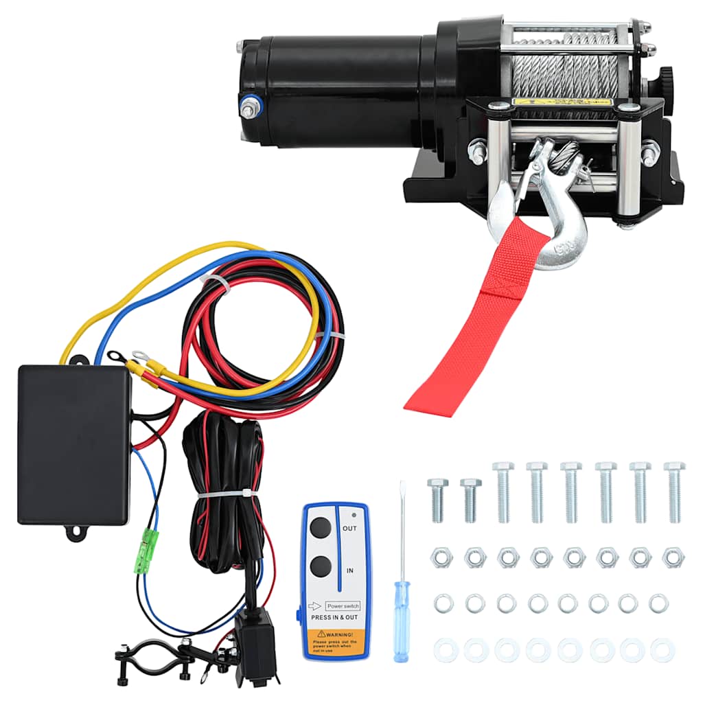12 V Elektrische Seilwinde 907 Kg Kabel-Fernbedienung