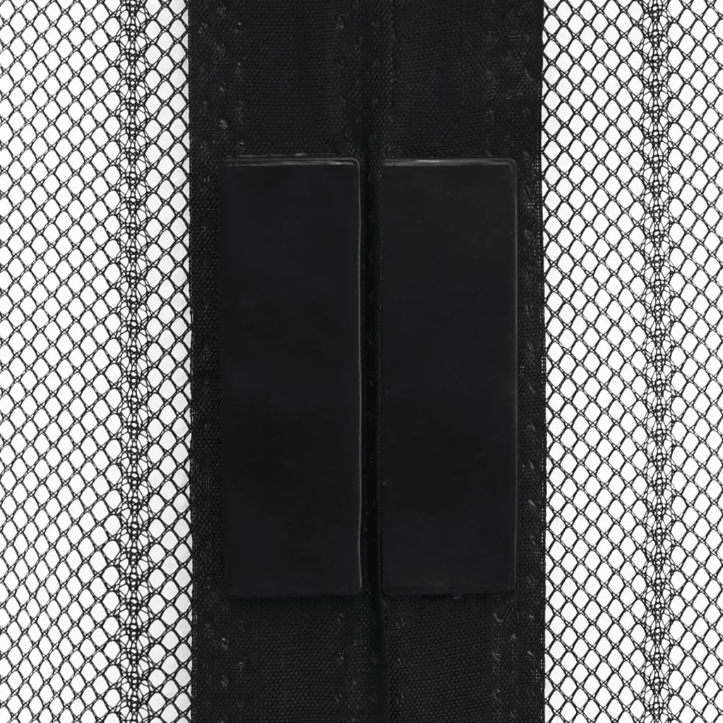 Fliegengitter-Türvorhang 2 Stk. Magnet Schwarz